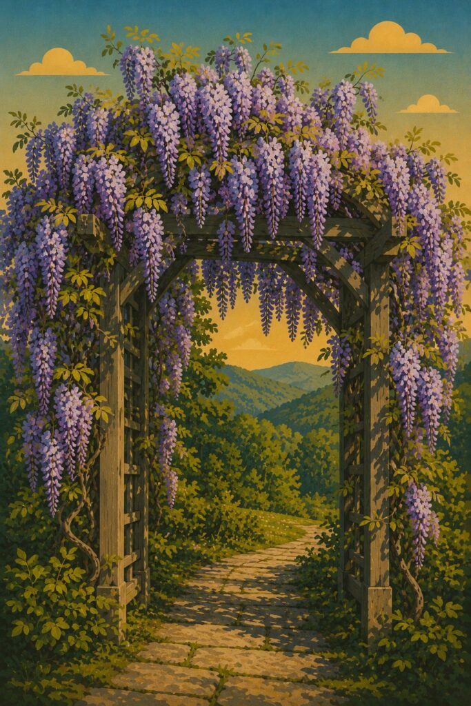 American wisteria wisteria frutescens art